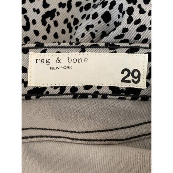 Rag & Bone Hana Women’s Gray Velvet Cheetah Cropped High Rise NEW Size 29 - Picture 8 of 13